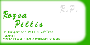 rozsa pillis business card
